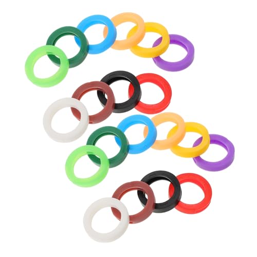 TEHAUX 20 Stück Teiliges Runde Silikon Schlüsselabdeckungen Bunte Schlüsselkennzeichnungen für Haustür Sicherer Sitz Farbcodierte Identifikation für Wohngemeinschaften und Gemeinsame TEHAUX 20 Stück Teiliges Runde Silikon Schlüsselabdeckungen Bunte Schlüsselkennzeichnungen für Haustür Sicherer Sitz Farbcodierte Identifikation für Wohngemeinschaften und Gemeinsame von TEHAUX