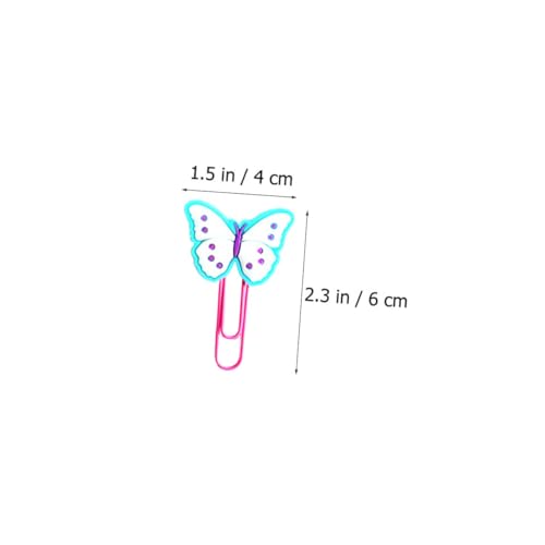 TEHAUX 20 Stück Teiliges Schmetterling Lesezeichen Set aus PVC Weich Niedliche Cartoon Buchmarker Büroklammern für Schule Büro Dokumentenclip Praktische und Tragbare Papierclips für TEHAUX 20 Stück Teiliges Schmetterling Lesezeichen Set aus PVC Weich Niedliche Cartoon Buchmarker Büroklammern für Schule Büro Dokumentenclip Praktische und Tragbare Papierclips für von TEHAUX