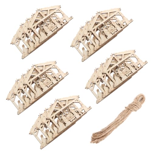 TEHAUX 20 Stück Teiliges Weihnachtskrippe Holzornamente Set Christliche Hängedekoration für Weihnachtsbaum Langlebige und Wiederverwendbare Deko für Besondere TEHAUX 20 Stück Teiliges Weihnachtskrippe Holzornamente Set Christliche Hängedekoration für Weihnachtsbaum Langlebige und Wiederverwendbare Deko für Besondere von TEHAUX