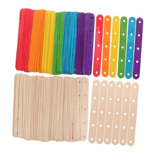 TEHAUX 200 Stück Farbige Eisstiele: Zum Basteln, Regenbogen-eisstiele Aus Holz Mit Löchern Für Heimwerkerprojekte, Kreative Handarbeiten, Schulaufgaben Und Heimdekoration TEHAUX 200 Stück Farbige Eisstiele: Zum Basteln, Regenbogen-eisstiele Aus Holz Mit Löchern Für Heimwerkerprojekte, Kreative Handarbeiten, Schulaufgaben Und Heimdekoration von TEHAUX