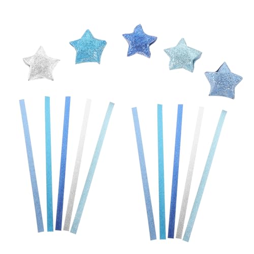 TEHAUX 200 Stück Glitzer Origami Papier Streifen Farbverlauf Blau DIY Bastelpapier für Handfalten Stabile Faltqualität für Kreative Sternfaltungen und Bastelprojekte TEHAUX 200 Stück Glitzer Origami Papier Streifen Farbverlauf Blau DIY Bastelpapier für Handfalten Stabile Faltqualität für Kreative Sternfaltungen und Bastelprojekte von TEHAUX