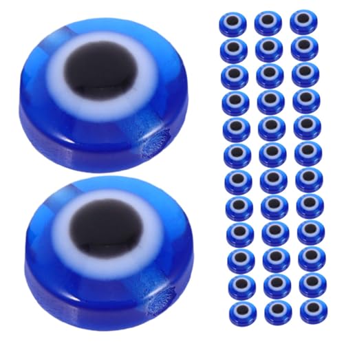TEHAUX 200 Stück Harzperlen Mit Bösem Blick: 8 Mm, Lose Perlen Zum Selbermachen Von Schmuck Für Armbänder, Ohrringe, Halsketten, Schlüsselanhänger, Schmuckzubehör, Bastelprojekte von TEHAUX