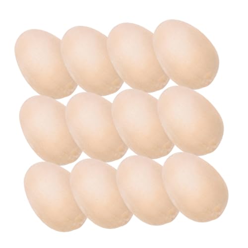 TEHAUX 200 Stück Holz Eier Glatte Oberfläche DIY Bemalbare Simulationseier Kreative Deko Sichere Holzei Dekoration für Party und Bastelspaß TEHAUX 200 Stück Holz Eier Glatte Oberfläche DIY Bemalbare Simulationseier Kreative Deko Sichere Holzei Dekoration für Party und Bastelspaß von TEHAUX