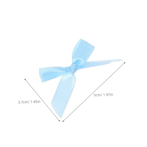 TEHAUX 200 Stück Kleine Satinbänder Schleifen Mixfarben Vorgebundene Mini Dekobänder aus Polyester für DIY Bastelprojekte Geschenkanhänger Hochzeits Weihnachtsdeko von TEHAUX