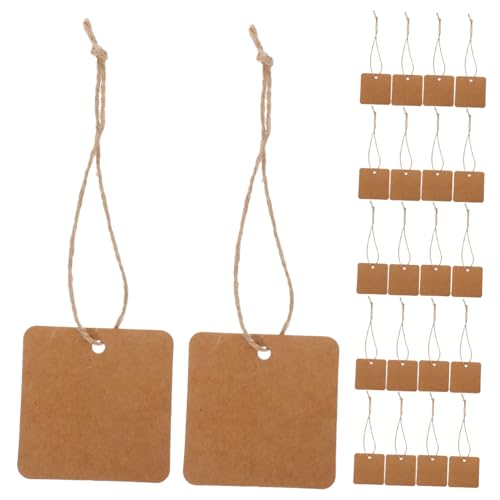 TEHAUX 200 Stück Kraftpapier Preisanhänger mit Juteschnur Quadratisch Beschreibbare und Kleidungsetiketten Robuste Hängeetiketten für Einzelhandel DIY und Dekoration TEHAUX 200 Stück Kraftpapier Preisanhänger mit Juteschnur Quadratisch Beschreibbare und Kleidungsetiketten Robuste Hängeetiketten für Einzelhandel DIY und Dekoration von TEHAUX