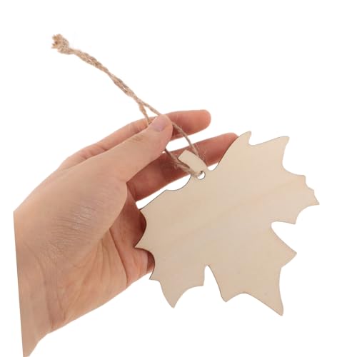 TEHAUX 200 Stück Maple Leaf Holzanhänger aus Natürlichem Holz Leichte Herbstliche Dekoration Rustikale DIY Baumblätter zum Aufhängen Vielseitig für Thanksgiving Partys Klassenzimmer und von TEHAUX