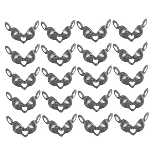 TEHAUX 200 Stück Metall Bead Tips Calotte Enden Klarsichthülsen Verschlussclips für DIY Schmuckherstellung Schwarz Langlebig Flexibles Design und Hochwertige Verarbeitung von TEHAUX