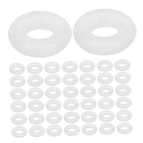 TEHAUX 200 Stück Scheiben-abstandshalter-stopperperlen Aus Silikon Für Armbänder Und Halsketten, 6 Mm, Rund, Für Schmuckzubehör, Diy-abstandshalterperlen Zum Basteln von TEHAUX