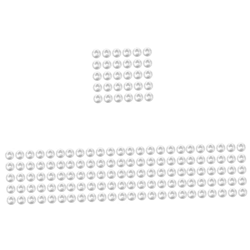 TEHAUX 200 Stück Silberperlen Charms Bastelperlen Schmuckzubehör Runde Herstellung Sterling Abstandsperlen DIY Lose Perlen Handgefertigte Abstandsperlen Zubehör Perlen DIY von TEHAUX