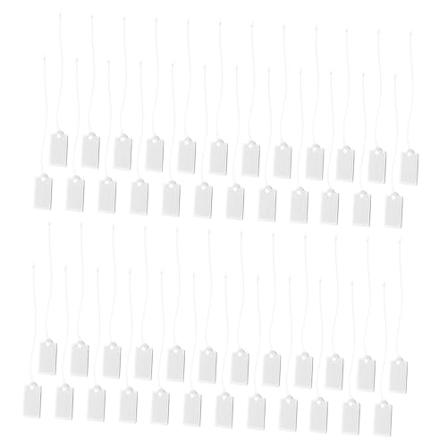 TEHAUX 200 Stück kleidungsetiketten Schmuckanhänger Preisschilder für Kleidung Etiketten-Tags Etiketten für Schmucketiketten Preisschilder für Schmuck Papieretiketten Papierkarte Silver von TEHAUX