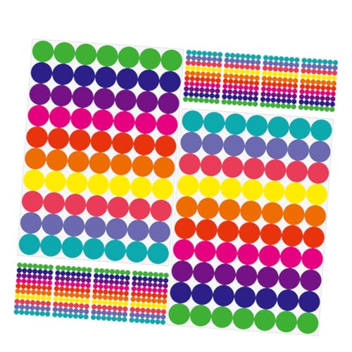 TEHAUX 20Blätter DIY Runde Punkte Aufkleber Farbenfrohe Selbstklebende Etiketten für Taschenversiegelung Büroorganisation und Kreative DIY Projekte Langlebig und Leicht Abziehbar TEHAUX 20Blätter DIY Runde Punkte Aufkleber Farbenfrohe Selbstklebende Etiketten für Taschenversiegelung Büroorganisation und Kreative DIY Projekte Langlebig und Leicht Abziehbar von TEHAUX