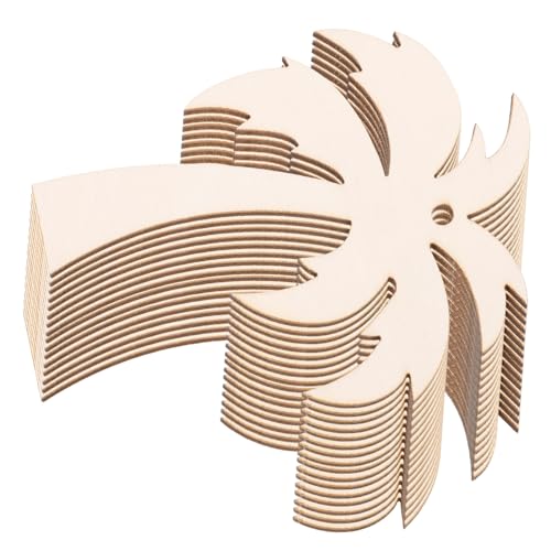 TEHAUX 20Stücke DIY Holzpalmen Ausschnitte Handgefertigte Holzscheiben für Kreative Bastelprojekte Dekoration für Partys und Heimgestaltung von TEHAUX