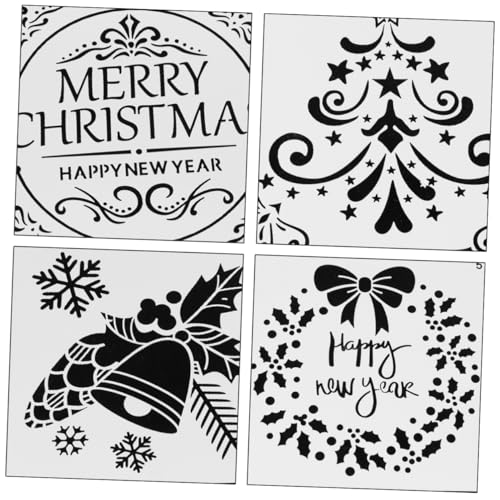 TEHAUX 24 Blatt Weihnachtliche Malvorlagen Schablonen Teilig Wiederverwendbare Zeichenschablonen für Diy Bastelvorlage für Kunst Malen Sprühen Robust und Langlebig TEHAUX 24 Blatt Weihnachtliche Malvorlagen Schablonen Teilig Wiederverwendbare Zeichenschablonen für Diy Bastelvorlage für Kunst Malen Sprühen Robust und Langlebig von TEHAUX