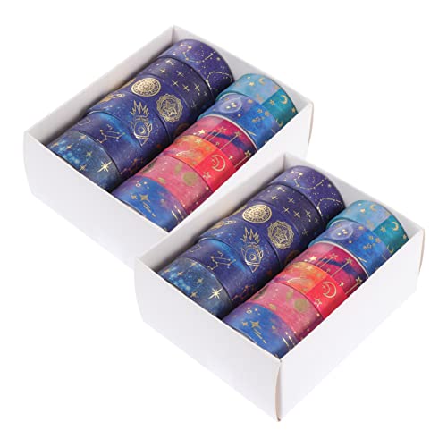 TEHAUX 24 Rollen Heißpräge-Washi-Tape wandverkleidung wand polsterung Weihnachtsgeschenkpapier Nachfüllungen aufkleber Klebebänder für Heimwerker Scrapbooking-Bänder Japanisches Papier von TEHAUX