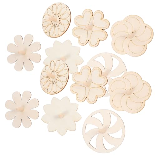 TEHAUX 24 Stck Teiliges DIY Holzgyroskop Unlackierte Kreiselspielzeuge für Basteln und Bemalen Material für Kindergarten und Freizeitgestaltung TEHAUX 24 Stck Teiliges DIY Holzgyroskop Unlackierte Kreiselspielzeuge für Basteln und Bemalen Material für Kindergarten und Freizeitgestaltung von TEHAUX