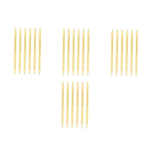 TEHAUX 24 Stück Metall Kugelschreiber Gold Metallisches Schreiben Blau Büro Schmaler Kugelschreiber Schreibtischstifte Business Stift Metallstift Ausgefallene Stifte Glänzender von TEHAUX