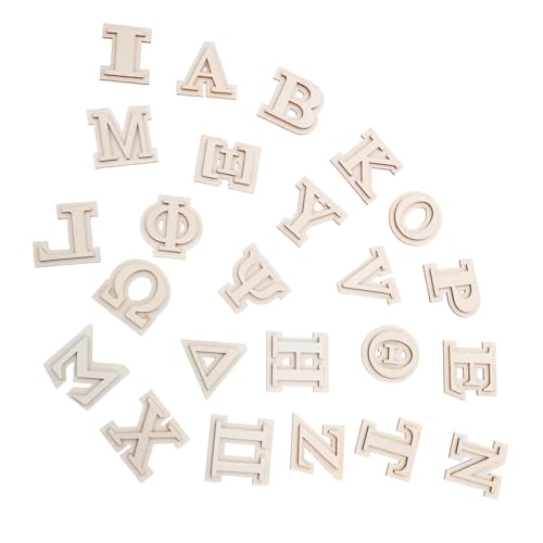 TEHAUX 24 Stück Teiliges Doppellagige Holzbuchstaben Griechisches Alphabet Unvollendete Kleine Holzbuchstaben für DIY Wanddekoration Bastelprojekte Robuste TEHAUX 24 Stück Teiliges Doppellagige Holzbuchstaben Griechisches Alphabet Unvollendete Kleine Holzbuchstaben für DIY Wanddekoration Bastelprojekte Robuste von TEHAUX