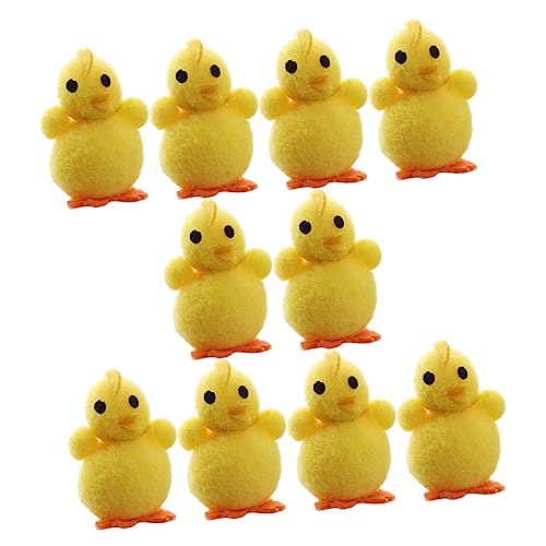 TEHAUX 24 Stück Teiliges Osterküken Mini Deko Figuren Osterdekoration für Desktop Frühlingsfest Tischdeko Ostern von TEHAUX