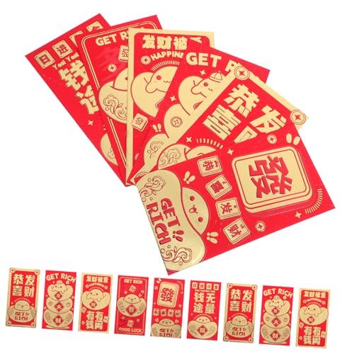 TEHAUX 24 Stück Teiliges Rote Geldumschläge mit Schlangen Traditionelle Chinesische Neujahrsumschläge Große Lange Cash Envelopes für Hochzeit Familienfeier Lunar Year Dekoration von TEHAUX