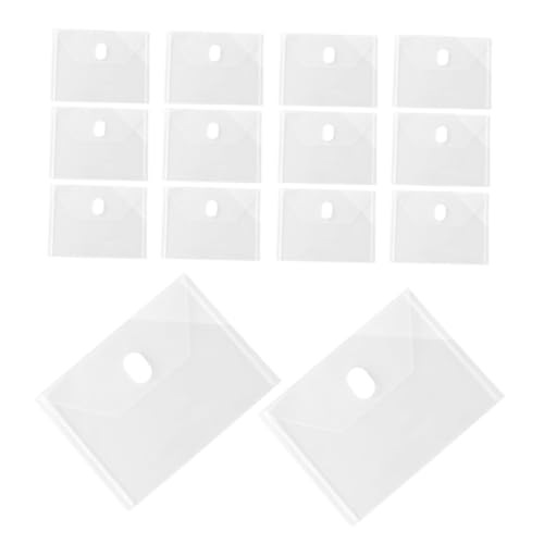 TEHAUX 24 Stück Teiliges Transparente Wasserdichte Kunststoff umschlag organizer mit Klebesiegel Vielseitig für Quittungen Belege und Kleine Dokumente Praktischer Dokumentenaufbewahrer von TEHAUX
