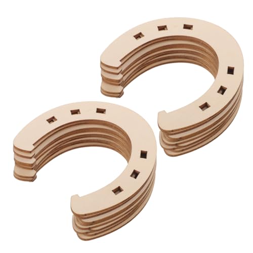 TEHAUX 24 Stück Teiliges Unvollendeter Holzscheiben in Hufeisenform mit Naturbelassenes DIY Holz zum Bemalen Gravieren und Basteln Vielseitige Holzstreudeko für Kreative Party und TEHAUX 24 Stück Teiliges Unvollendeter Holzscheiben in Hufeisenform mit Naturbelassenes DIY Holz zum Bemalen Gravieren und Basteln Vielseitige Holzstreudeko für Kreative Party und von TEHAUX