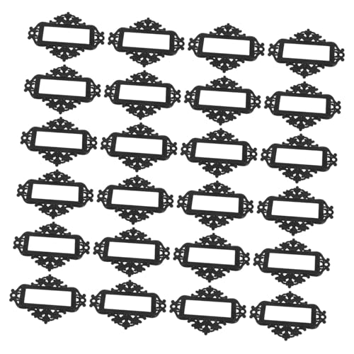 TEHAUX 24 Stück Teiliges Vintage Metall Etikettenhalter für Schrank und Schublade Stabile Rechteckige Kartenrahmen zur Übersichtlichen Beschriftung von Holzboxen Aktenschränken und TEHAUX 24 Stück Teiliges Vintage Metall Etikettenhalter für Schrank und Schublade Stabile Rechteckige Kartenrahmen zur Übersichtlichen Beschriftung von Holzboxen Aktenschränken und von TEHAUX