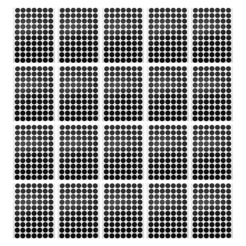 TEHAUX 25 Blatt Schwarze Punkte Aufkleber Selbstklebende Wasserdichte Runde Etiketten PVC Druckbare Marker für Flaschen Gefrierschrank Outdoor Vielseitige Beschriftung und Organisation TEHAUX 25 Blatt Schwarze Punkte Aufkleber Selbstklebende Wasserdichte Runde Etiketten PVC Druckbare Marker für Flaschen Gefrierschrank Outdoor Vielseitige Beschriftung und Organisation von TEHAUX