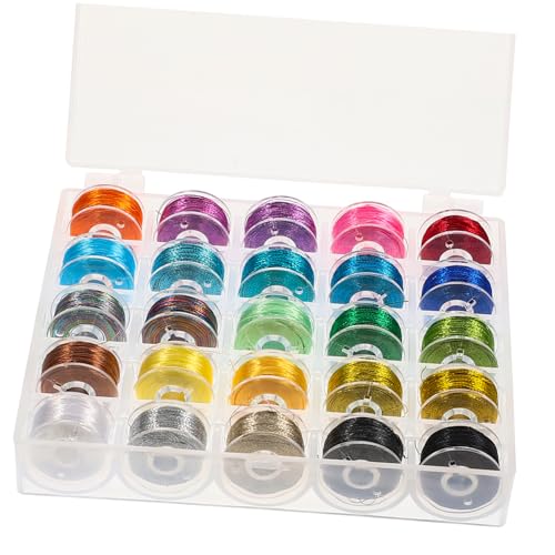 TEHAUX 25 Rollen Stickgarn Kreuzstich Set Einfädler Quilting Stickgarn Stickstoff Stickmaschine Nähgarn Baumwollgarn Für Häkelgarn Fäden Polyester TEHAUX 25 Rollen Stickgarn Kreuzstich Set Einfädler Quilting Stickgarn Stickstoff Stickmaschine Nähgarn Baumwollgarn Für Häkelgarn Fäden Polyester von TEHAUX