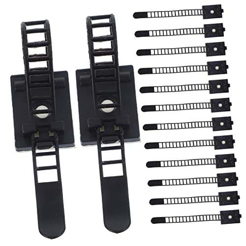 TEHAUX 25 Stck Verstellbare Kabelclips Klebe Kabelbinder für Kabelmanagement Robuste Nylon Klemmen für Büro und Zuhause Flexible und Praktische Lösung von TEHAUX