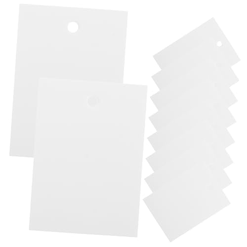 TEHAUX 250 Stück Preisetiketten Blanko Anhänger aus Papier für Kleidung mit Beschreibbarer Oberfläche Vielseitig Einsetzbare Preisschilder für Textilien Accessoires und Produkte Weiß von TEHAUX
