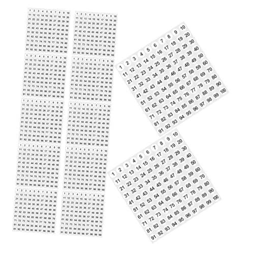 TEHAUX 2500 Stück Selbstklebende Zahlenaufkleber Runde Etiketten aus Beschichtetem Papier für Organisation Lagerung und Bürobedarf Wasserfest und Langlebig von TEHAUX