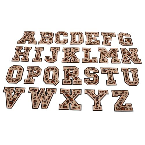 TEHAUX 26 Stück Aufbügelbare Buchstaben Patches für DIY Kleidung Stoffe und Taschen Leicht Komfortabel Langlebig und Vielseitig Einsetzbar für Kreative Projekte von TEHAUX