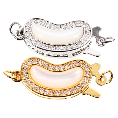TEHAUX 2Stücke Kupfer Perlenverschluss Für DIY Halsketten Armbänder Langlebige Schmuckverschlüsse Für Schmuckherstellung Und Einfach Zu Verwenden TEHAUX 2Stücke Kupfer Perlenverschluss Für DIY Halsketten Armbänder Langlebige Schmuckverschlüsse Für Schmuckherstellung Und Einfach Zu Verwenden von TEHAUX