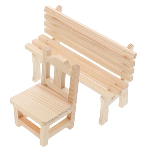 TEHAUX 2Stücke Miniaturpuppenhaus Zubehör Holzstuhl für Puppenhaus Dekoration Vielseitige für Spielzeugpuppen Charmantes Wohndekor für Zimmer TEHAUX 2Stücke Miniaturpuppenhaus Zubehör Holzstuhl für Puppenhaus Dekoration Vielseitige für Spielzeugpuppen Charmantes Wohndekor für Zimmer von TEHAUX