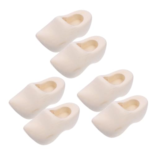 TEHAUX 3 Paare Mini Holzschuhe Klompen DIY Puppenzubehör Unlackierte Holländische Holzschuh Modelle für Puppenhaus Dekoration und Bastelarbeiten TEHAUX 3 Paare Mini Holzschuhe Klompen DIY Puppenzubehör Unlackierte Holländische Holzschuh Modelle für Puppenhaus Dekoration und Bastelarbeiten von TEHAUX