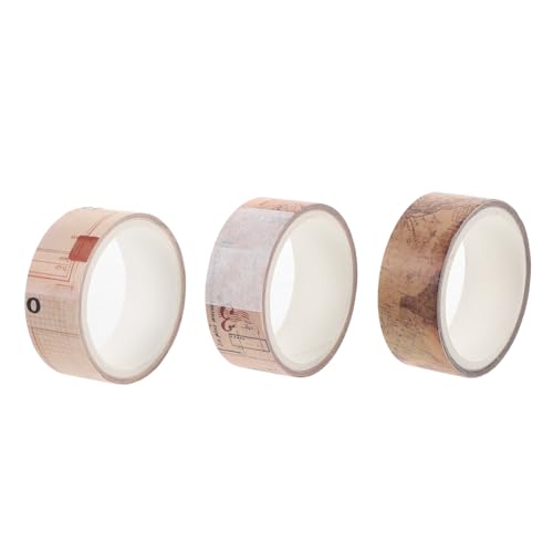 TEHAUX 3 Rollen Geschenkverpackungsband Gesichtsband Mundband Bandspender Doppelt Klebeband Für Haustiere Journal-papierbänder Doppelseitiges Schaumklebeband Neonband Japanisches Papier von TEHAUX
