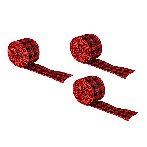 TEHAUX 3 Rollen Rotes Und Schwarzes Kariertes Band Dekorationen Dekoratives Band Bandgirlande Hochzeit Schleife Wickeldekor Wickelband Party Bänder Im Weihnachtsstil Polyester TEHAUX 3 Rollen Rotes Und Schwarzes Kariertes Band Dekorationen Dekoratives Band Bandgirlande Hochzeit Schleife Wickeldekor Wickelband Party Bänder Im Weihnachtsstil Polyester von TEHAUX