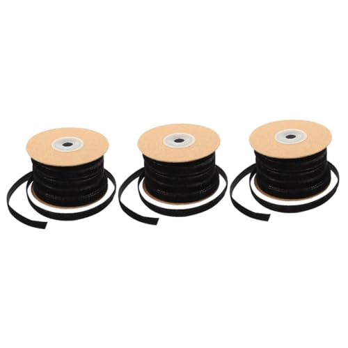 TEHAUX 3 Rollen Schwarzes Breites Samtband Yards Hochwertiges für Dekoration und Bastelprojekte für Hochzeiten und Feste TEHAUX 3 Rollen Schwarzes Breites Samtband Yards Hochwertiges für Dekoration und Bastelprojekte für Hochzeiten und Feste von TEHAUX