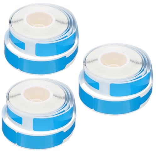 TEHAUX 3 Rollen Wasserdichte Kabeletikettenaufkleber Etikettenaufkleber für Drahtkabel Thermal- etikettenpapier beschriftung aufkleber kabelmarker Etikettenaufkleber aus Thermopapier Blue von TEHAUX