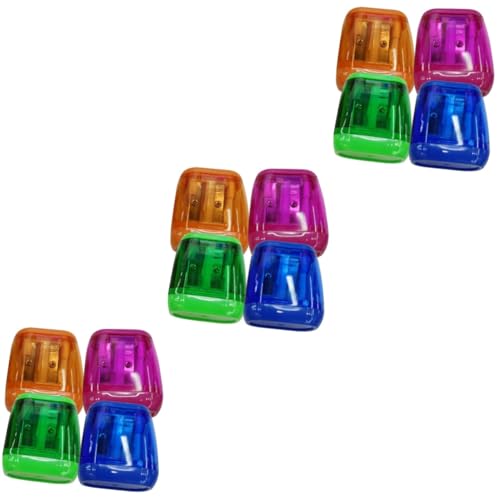 TEHAUX 3 Sätze Bleistiftspitzer Aus Kunststoff Bleistift Anspitzer Bleistiftanspitzer Tragbarer Bleistiftspitzer Klein Bleistiftspitzer Für Den Haushalt Kinderspielzeug Metall 4 Stück * 3 von TEHAUX