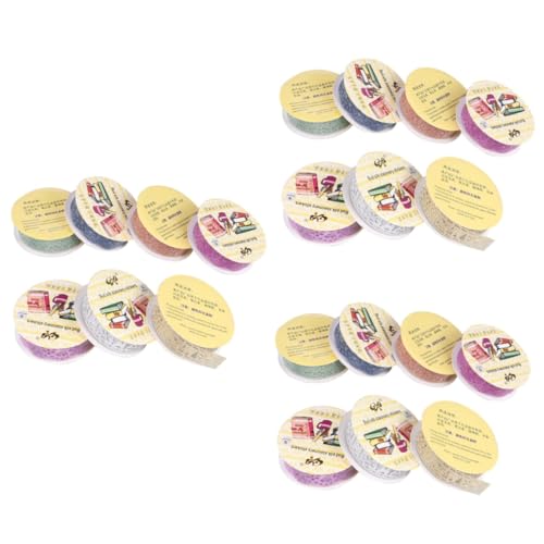 TEHAUX 3 Sätze Dekoratives Klebeband Spitzenrandpackbuch Scrapbooking Vintage Scrapbook-aufkleber Handwerk Scrapbook-zubehör Fotoalbumband Papierklebeband Selber Machen 7 Stück * 3 von TEHAUX