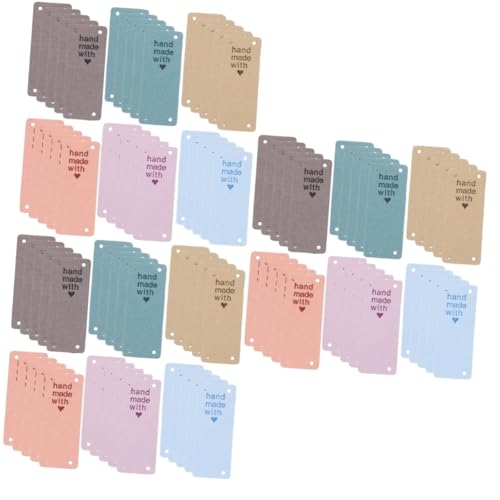 TEHAUX 3 Sätze Farbetiketten Gemacht Personalisierte Etiketten Für Kleidung Stoffetiketten Für Kleidung Schild Kleidungsetiketten Handgefertigt Mit Namensetiketten Mikrofaser 30 Stück * 3 von TEHAUX