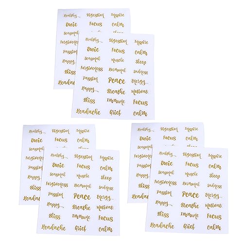 TEHAUX 3 Sätze Flaschenetikett Für Ätherische Öle Aufkleber Für Ölflaschen Brief Alphabet Sticker Buchstabenaufkleber Parfümflaschenbezeichnungen Etiketten Für Ölflaschen 6 Blätter * 3 von TEHAUX