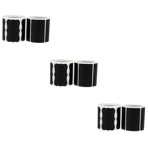 TEHAUX 3 Sätze Food -logo -aufkleber Etiketten Für Speisekammer Wasserdichte Aufkleber Spülmaschine Lebensmitteletikett Essen Aufkleber Für Lebensmittel Pvc Black 300 Stück * 3 von TEHAUX
