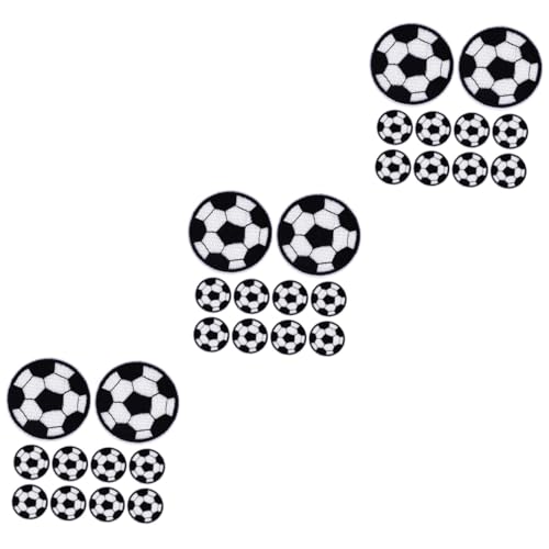 TEHAUX 3 Sätze Fußball-aufkleber Flicken Für Bekleidung Fußball Für Erwachsene Hutflecken Männer Zarte Fellflecken Selbstklebende Mantelpflaster Stoff 10 Stück * 3 von TEHAUX