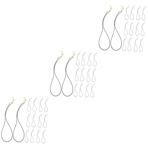 TEHAUX 3 Sätze Geflochten Makramee-schnur Schmuck Draht Schnell Schließe Reiz Jewelry Set Wachsschnur Schmuckanhänger Halskette Seil Halskettenschnüre Für Anhänger Wachslinie 50 Stück * 3 von TEHAUX