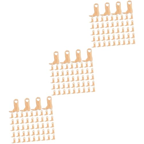 TEHAUX 3 Sätze Hängende Stiefelverzierungen Dekorationen Ausgeschnitten Basteln Miniatur Schneiden Party Hochzeitshandwerk Stiefelausschnitte Western Für Hölzern Light Brown 50 Stück * 3 von TEHAUX