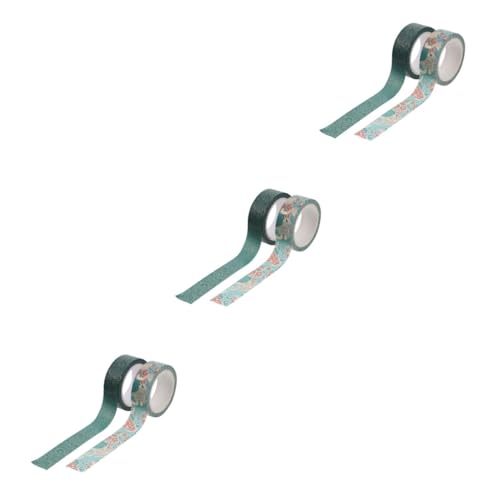 TEHAUX 3 Sätze Heißprägeband Gummiert Heißpräge-handkontoband Scrapbooking Klebstoff Tagebuchband Gemusterter Klebeband-papieraufkleber Dekoratives Washi Tape 2 Stücke * 3 TEHAUX 3 Sätze Heißprägeband Gummiert Heißpräge-handkontoband Scrapbooking Klebstoff Tagebuchband Gemusterter Klebeband-papieraufkleber Dekoratives Washi Tape 2 Stücke * 3 von TEHAUX