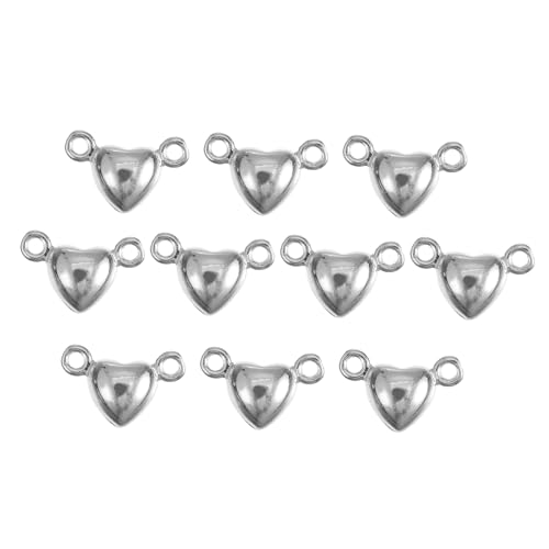 TEHAUX 3 Sätze Herzförmige Magnets Chnalle Schmuck Magnetschnalle Der Halskette Verbindungsschnalle Liefern Zubehör Für Verbindungsschnallen Diy Zubehör Legierung Silber 10 Stück * 3 von TEHAUX
