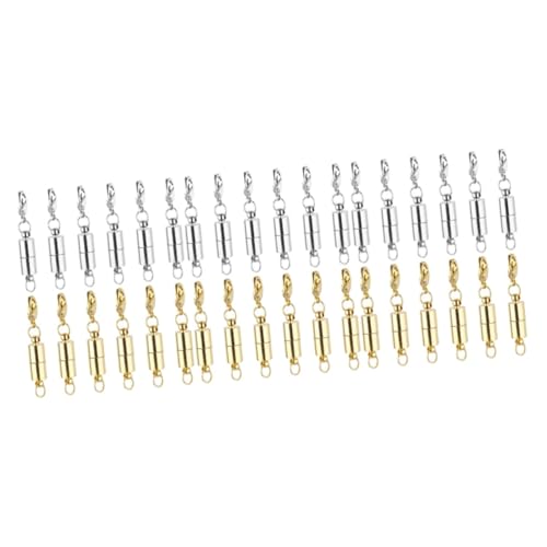 TEHAUX 3 Sätze Magnetischer Karabinerverschluss Halskettenmagnetverbinder Gold Hummerschere Magnetverschlüsse Für Halsketten Karabinerverschlüsse Metallverschluss Kupfer 12 Stück * 3 von TEHAUX